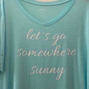 Mint green tee shirt